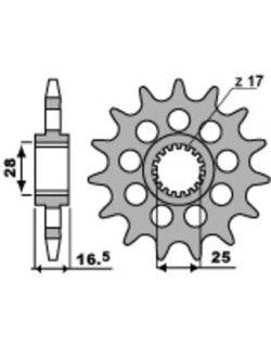 Pignon PBR acier anti-bruit 2147 - 525