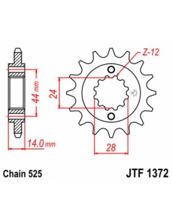 Pignon JT SPROCKETS acier standard 1372 - 525
