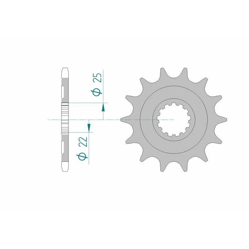 Pignon AFAM acier anti-boue 27502 - 520 Pignon AFAM acier anti-boue 27502 - 520