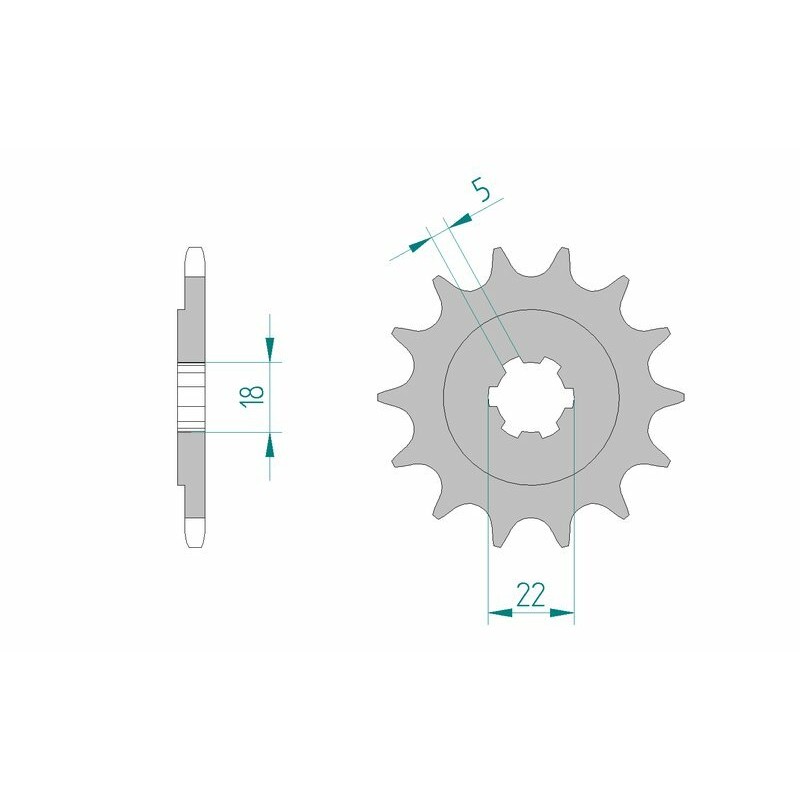 Pignon AFAM acier standard 24201 - 520 Pignon AFAM acier standard 24201 - 520