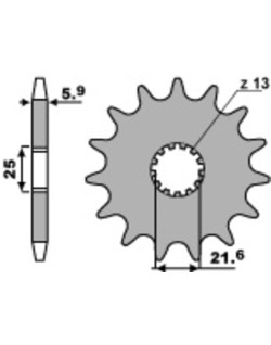 Pignon PBR acier anti-bruit 565 - 520