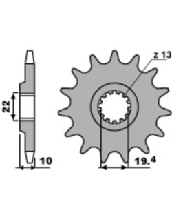Pignon PBR acier standard 435 - 520