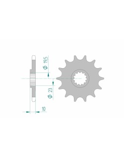 Pignon AFAM acier anti-boue 22303 - 520