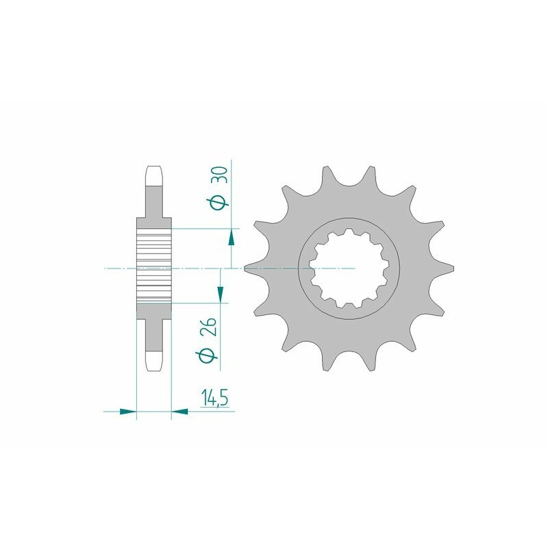 Pignon AFAM acier standard 20607 - 525 Pignon AFAM acier standard 20607 - 525