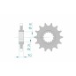 Pignon AFAM acier standard 20607 - 525 Pignon AFAM acier standard 20607 - 525