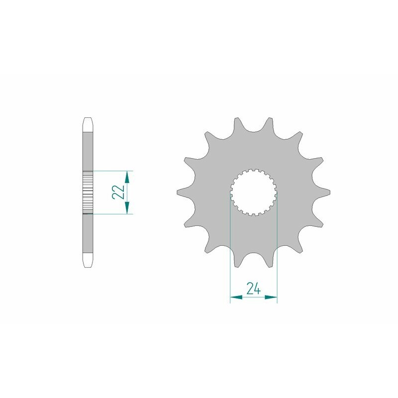 Pignon AFAM acier standard 61201 - 520 Pignon AFAM acier standard 61201 - 520