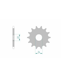 Pignon AFAM acier standard 61201 - 520