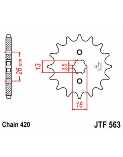 Pignon JT SPROCKETS acier standard 563 - 420