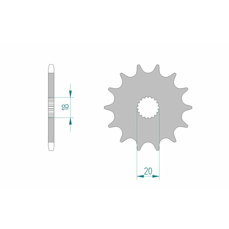 Pignon AFAM acier standard 61300 - 520 Pignon AFAM acier standard 61300 - 520