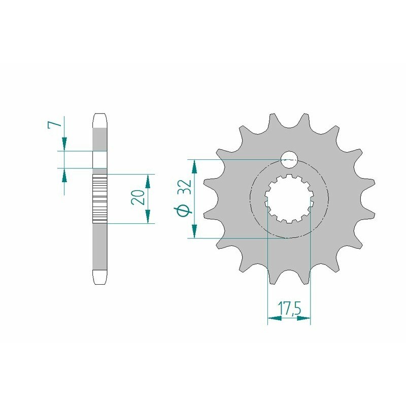 Pignon AFAM acier standard 85200 - 428 Pignon AFAM acier standard 85200 - 428