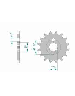Pignon AFAM acier standard 85200 - 428