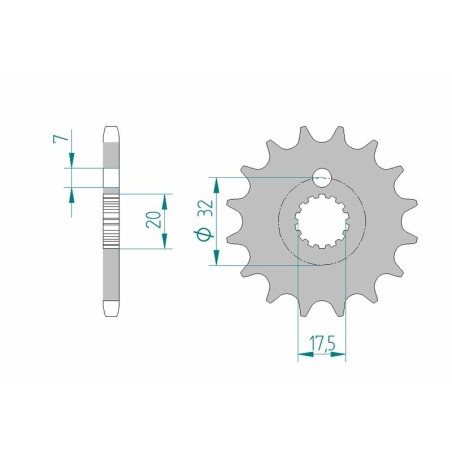 Pignon AFAM acier standard 85200 - 428