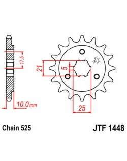 Pignon JT SPROCKETS acier standard 1448 - 525