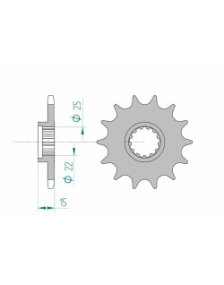Pignon AFAM acier standard 24510 - 520