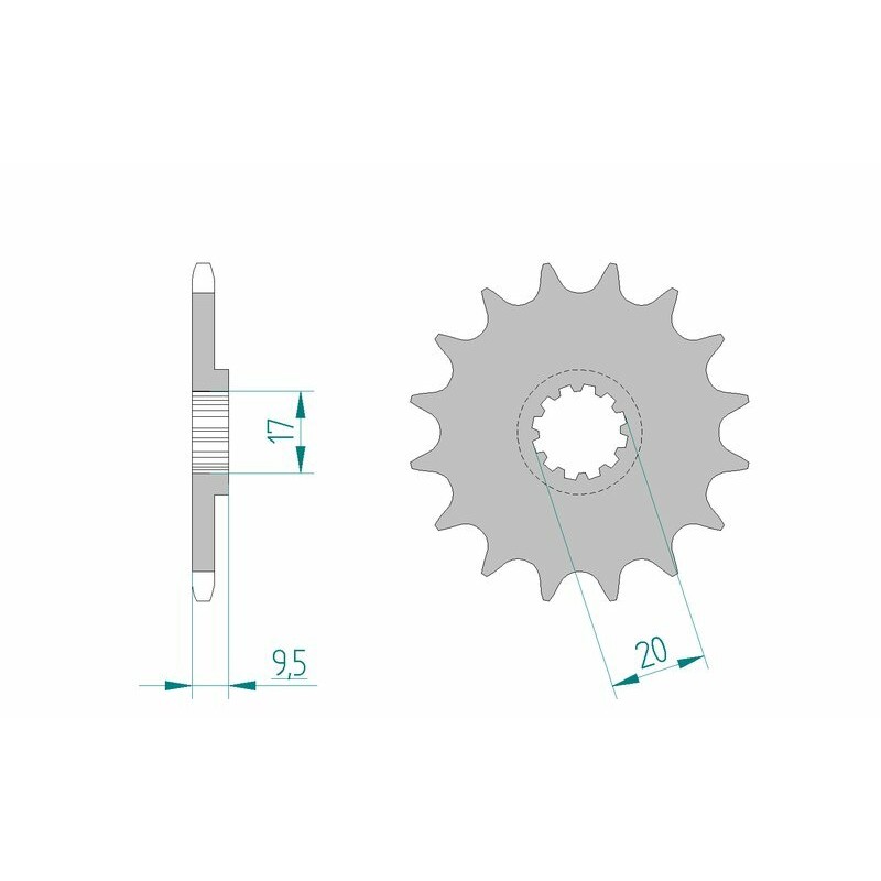 Pignon AFAM acier standard 94120 - 420 Pignon AFAM acier standard 94120 - 420