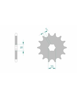 Pignon AFAM acier standard 94305 - 520