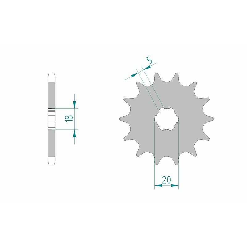 Pignon AFAM acier standard 94305 - 520 Pignon AFAM acier standard 94305 - 520