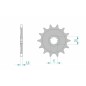 Pignon AFAM acier anti-boue 24304 - 520 Pignon AFAM acier anti-boue 24304 - 520