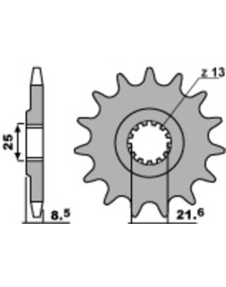 Pignon PBR acier standard 2137 - 525