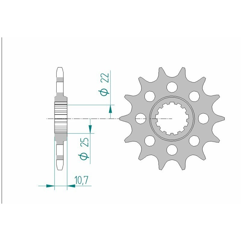 Pignon AFAM acier standard 21511 - 520 Pignon AFAM acier standard 21511 - 520