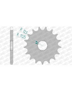 Pignon AFAM acier standard 88900 - 525