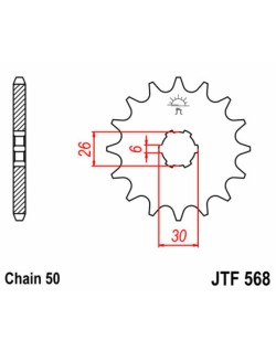 Pignon JT SPROCKETS acier standard 568 - 530