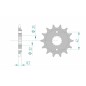 Pignon AFAM acier standard 24501 - 520
