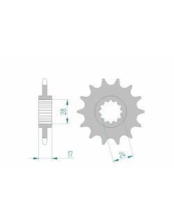 Pignon AFAM acier standard 20516 - 520