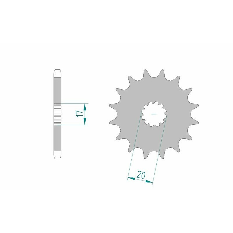 Pignon AFAM acier standard 94118 - 428 Pignon AFAM acier standard 94118 - 428