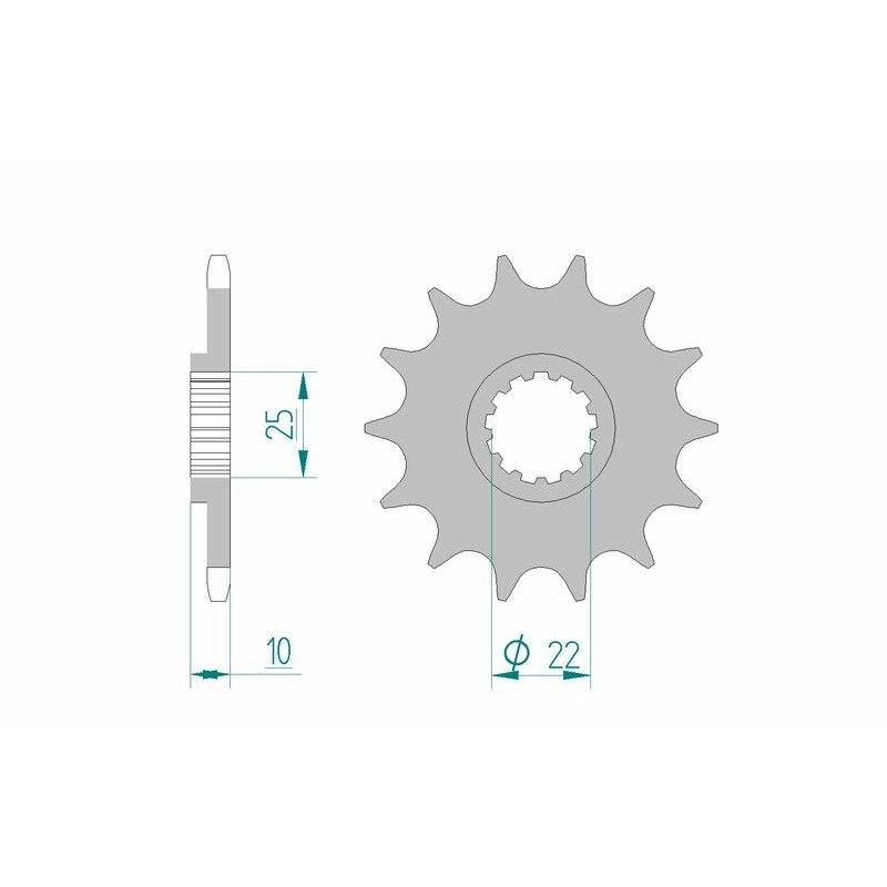 Pignon AFAM acier standard 21510 - 520 Pignon AFAM acier standard 21510 - 520