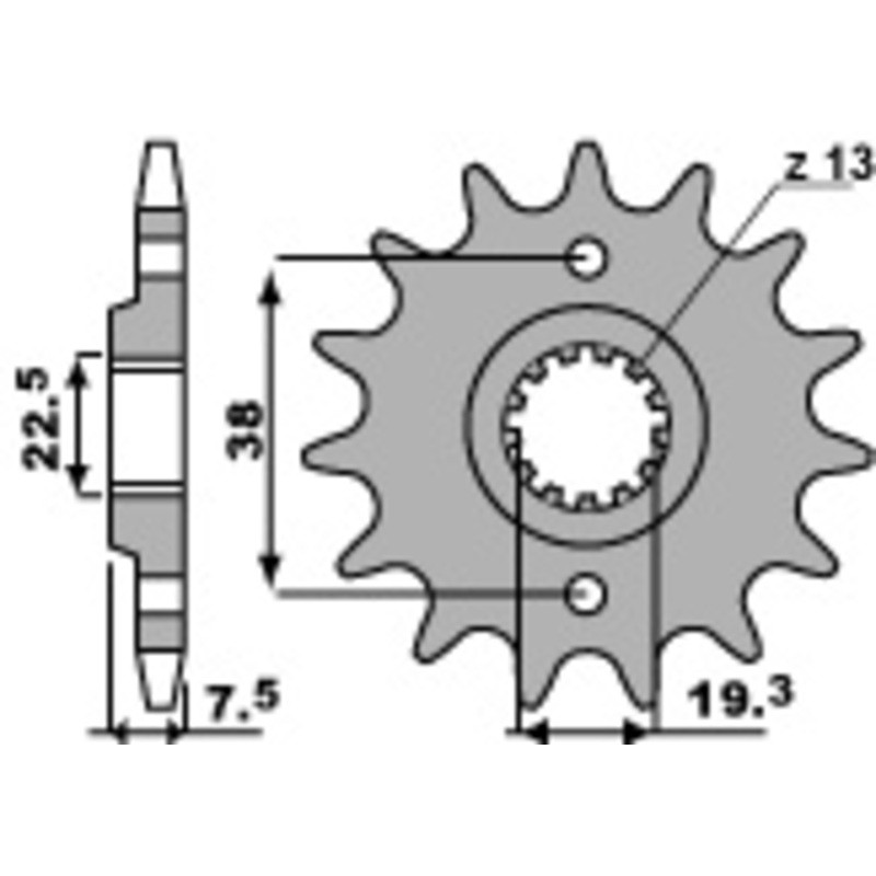 Pignon PBR acier standard 2116 - 520 Pignon PBR acier standard 2116 - 520