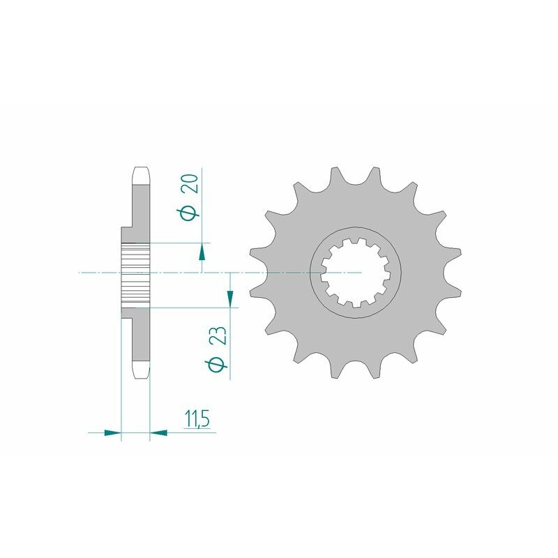 Pignon AFAM acier standard 22201 - 428 Pignon AFAM acier standard 22201 - 428