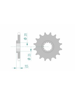 Pignon AFAM acier standard 22201 - 428