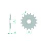 Pignon AFAM acier standard 22103 - 420 Pignon AFAM acier standard 22103 - 420