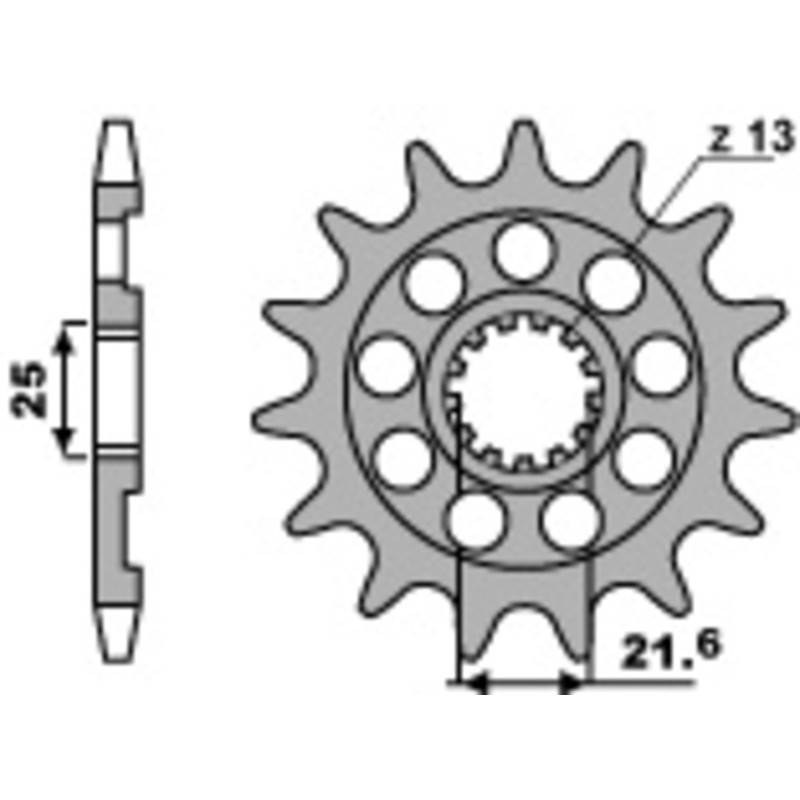 Pignon PBR acier standard 2141 - 520 Pignon PBR acier standard 2141 - 520