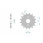 Pignon AFAM acier standard 26200 - 428 Pignon AFAM acier standard 26200 - 428