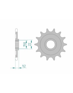 Pignon AFAM acier anti-boue 24305 - 520