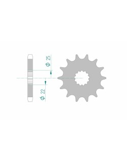 Pignon AFAM acier standard 28400 - 530