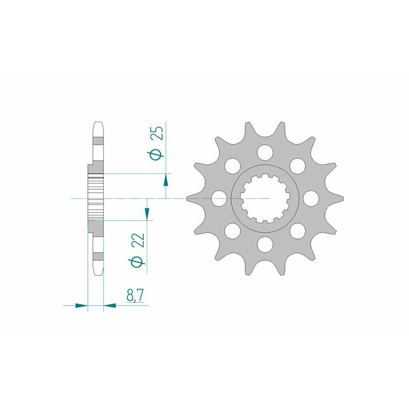 Pignon AFAM acier standard 28402 - 520 Pignon AFAM acier standard 28402 - 520