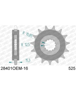 Pignon AFAM acier anti-buit 28401 - 525
