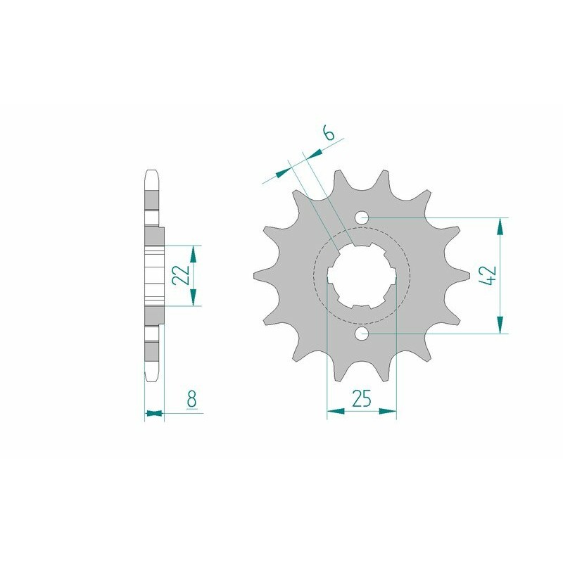 Pignon AFAM acier standard 20500 - 520 Pignon AFAM acier standard 20500 - 520