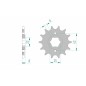 Pignon AFAM acier standard 20500 - 520 Pignon AFAM acier standard 20500 - 520