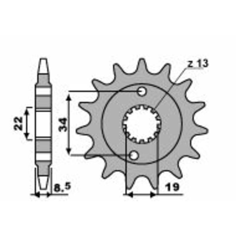 Pignon PBR acier standard 2276 - 520 Pignon PBR acier standard 2276 - 520