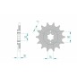 Pignon AFAM acier standard 46203 - 520 Pignon AFAM acier standard 46203 - 520