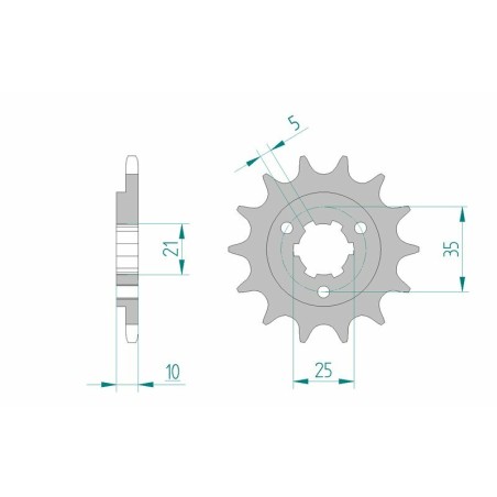 Pignon AFAM acier standard 22600 - 520