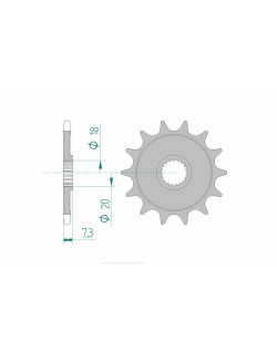 Pignon AFAM acier standard 20206 - 520