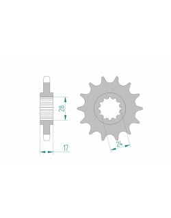 Pignon AFAM acier standard 20504 - 530