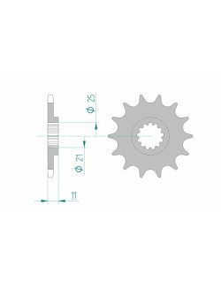 Pignon AFAM acier standard 64500 - 520