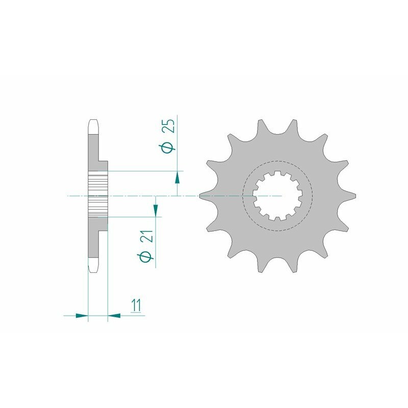 Pignon AFAM acier standard 64500 - 520 Pignon AFAM acier standard 64500 - 520