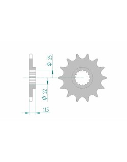 Pignon AFAM acier standard 73303 - 520